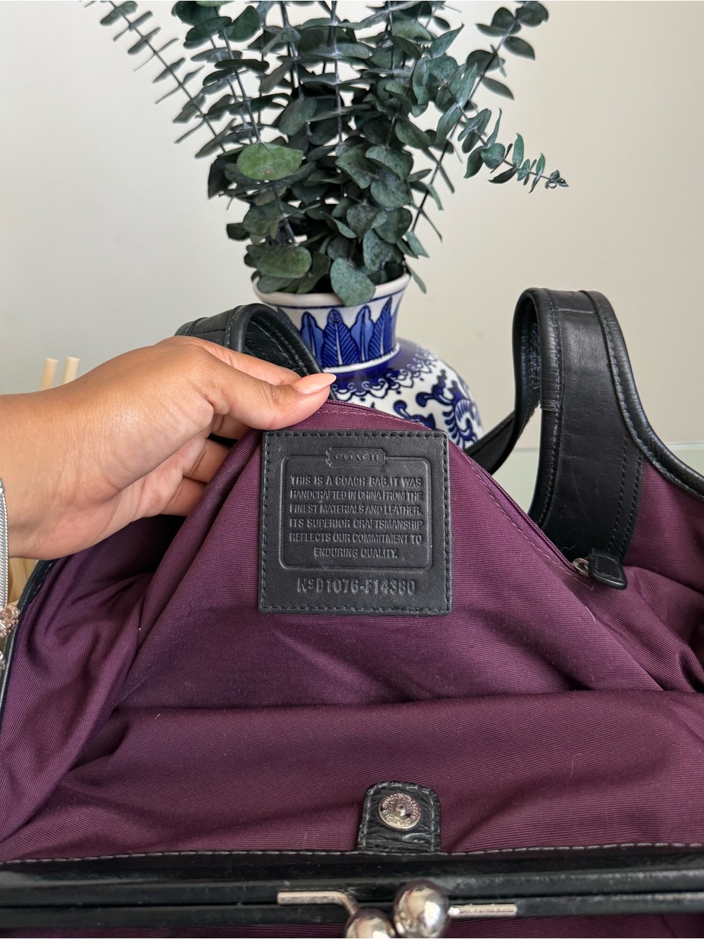 Coach Ergo Y2k Signature Pleated Black Frame - Gem